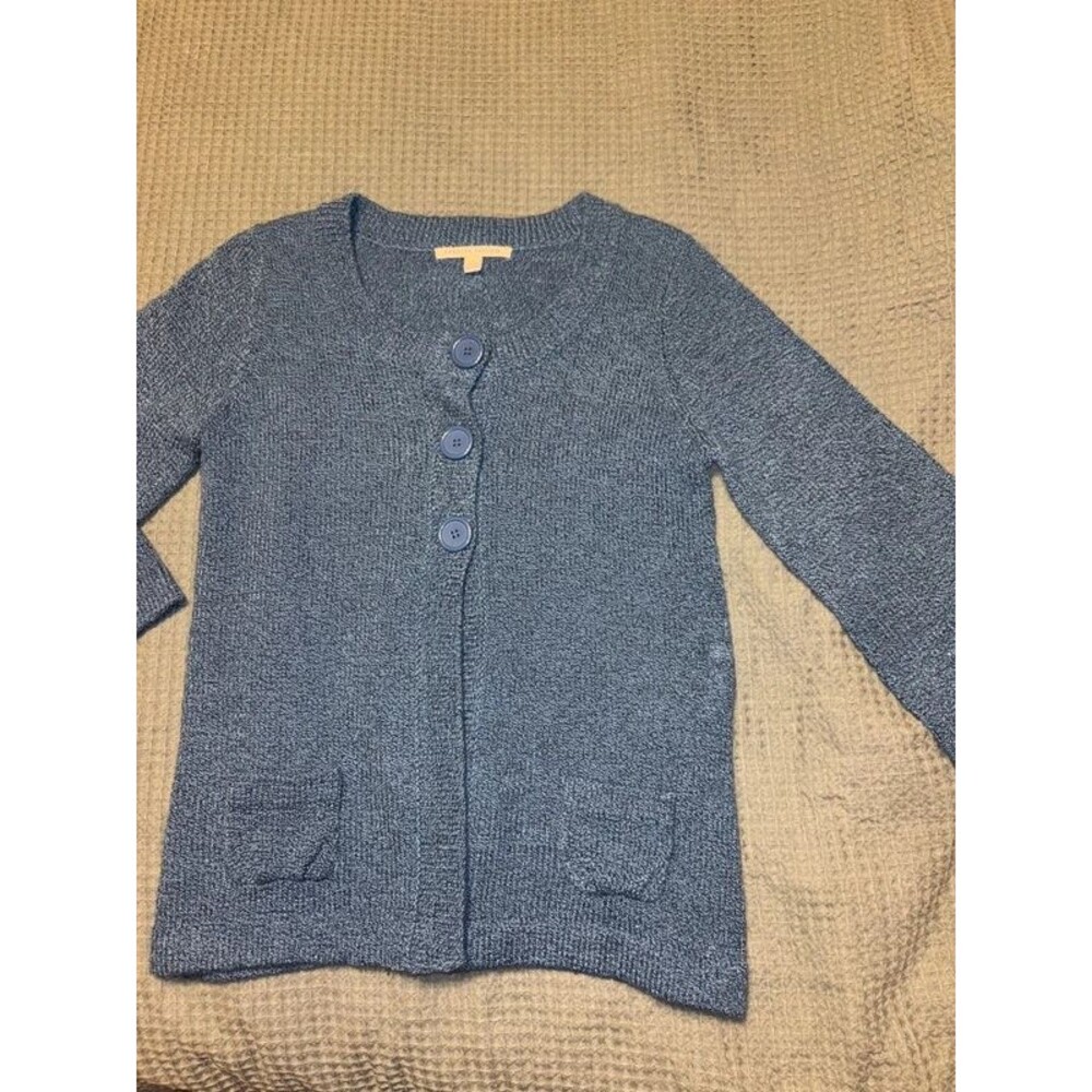 Carolyn Taylor Cardigan Size Medium Blue